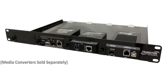 Lantronix RMS19-SA4-02 4-Slot Media Converter Rack Mount Shelf, 19"
